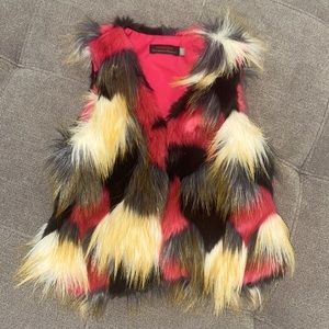 FABULOUS CATIMINI faux-fur vest-sz 5